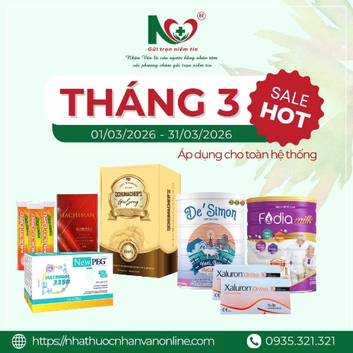 Picture for blog post THAM GIA NGAY: CHƯƠNG TRÌNH ƯU ĐÃI THÁNG 3 CỰC HẤP DẪN TẠI HỆ THỐNG NHÀ THUỐC NHÂN VĂN!