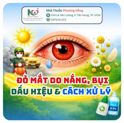 Picture for blog post ĐỎ MẮT DO NẮNG, BỤI: DẤU HIỆU & CÁCH XỬ LÝ