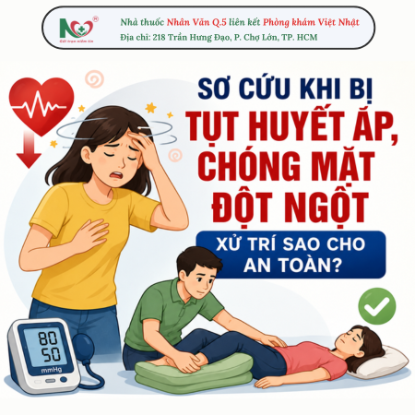 Picture for blog post ﻿SƠ CỨU KHI BỊ TỤT HUYẾT ÁP, CHÓNG MẶT ĐỘT NGỘT: XỬ TRÍ SAO CHO AN TOÀN?