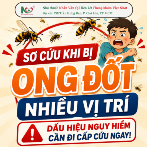 Picture for blog post ﻿SƠ CỨU KHI BỊ ONG ĐỐT NHIỀU VỊ TRÍ: DẤU HIỆU NGUY HIỂM CẦN ĐI CẤP CỨU NGAY!