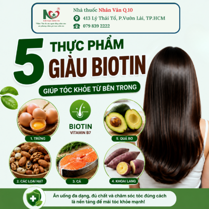 Picture for blog post 5 THỰC PHẨM GIÀU BIOTIN GIÚP TÓC KHỎE, GIẢM RỤNG HIỆU QUẢ